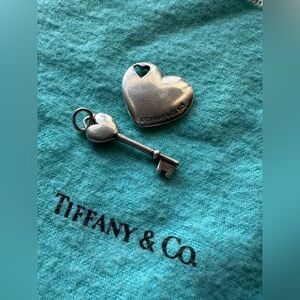 Tiffany & Co. Vintage Silver Heart and Key Set